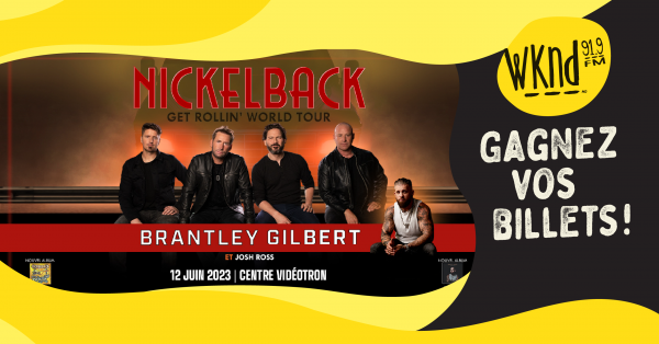 Gagnez vos billets pour Nickelback au Centre Vidéotron!