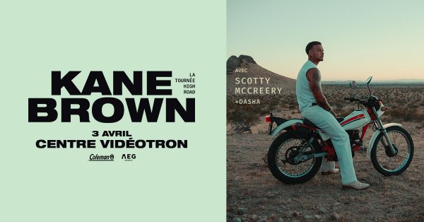 Gagnez votre paire de billets pour Kane Brown!