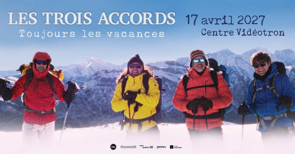Gagnez vos billets pour aller voir Les Trois Accords