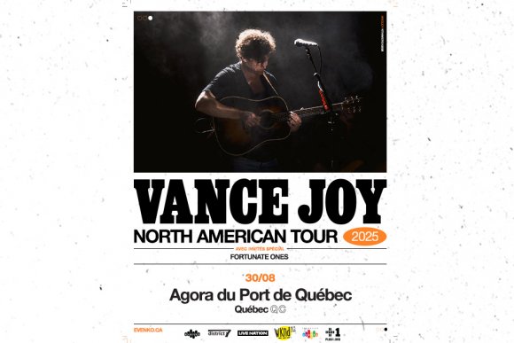 Vance Joy annonce un spectacle à l'Agora du Port de Québec!